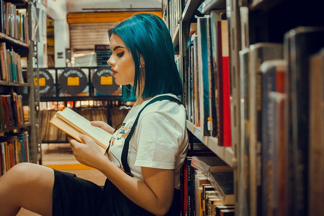 reading a book